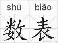 数表的拼音