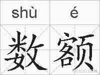 数额的拼音