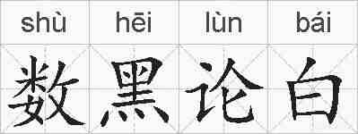 数黑论白的拼音