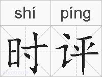 时评的拼音