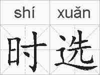 时选的拼音