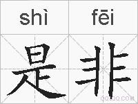 是非的拼音