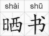 晒书的拼音