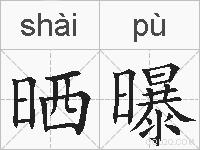晒曝的拼音