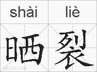 晒裂的拼音