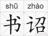 书诏的拼音