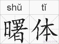 曙体的拼音