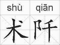 术阡的拼音