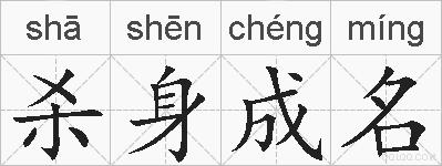 杀身成名的拼音