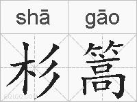 杉篙的拼音