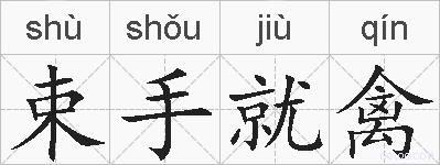 束手就禽的拼音