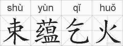 束蕴乞火的拼音