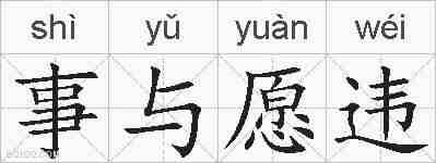 事与愿违的拼音