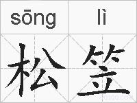 松笠的拼音