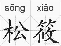 松筱的拼音