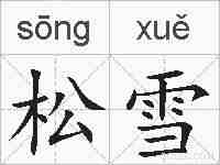 松雪的拼音