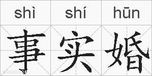 事实婚的拼音