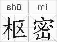 枢密的拼音
