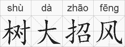 树大招风的拼音