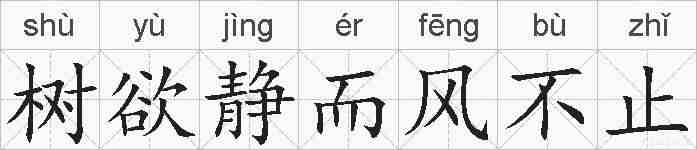 树欲静而风不止的拼音