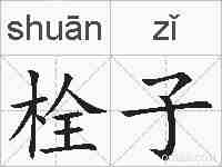 栓子的拼音