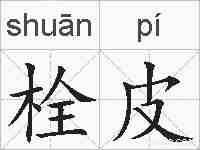 栓皮的拼音