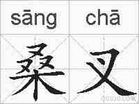 桑叉的拼音