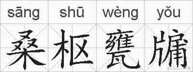 桑枢甕牖的拼音