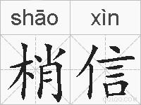 梢信的拼音