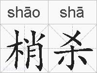 梢杀的拼音