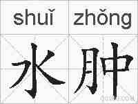 水肿的拼音