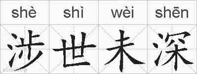 涉世未深的拼音