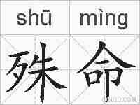 殊命的拼音