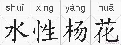 水性杨花的拼音