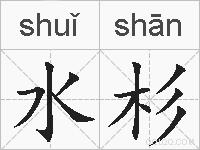 水杉的拼音