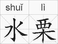 水栗的拼音