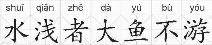 水浅者大鱼不游的拼音