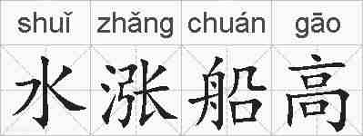 水涨船高的拼音