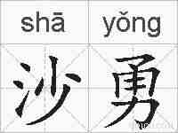 沙勇的拼音