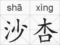 沙杏的拼音