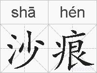沙痕的拼音