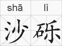 沙砾的拼音