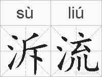 泝流的拼音