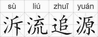 泝流追源的拼音