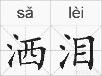 洒泪的拼音