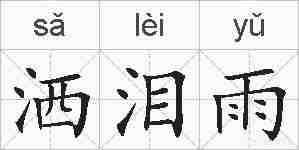 洒泪雨的拼音