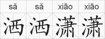 洒洒潇潇的拼音