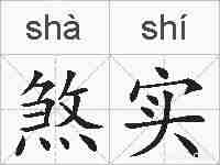 煞实的拼音