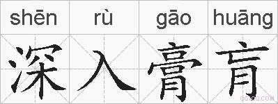 深入膏肓的拼音