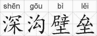 深沟壁垒的拼音